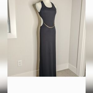 Bcbg Max Azria black sexy cutout maxi gown XXS Halloween